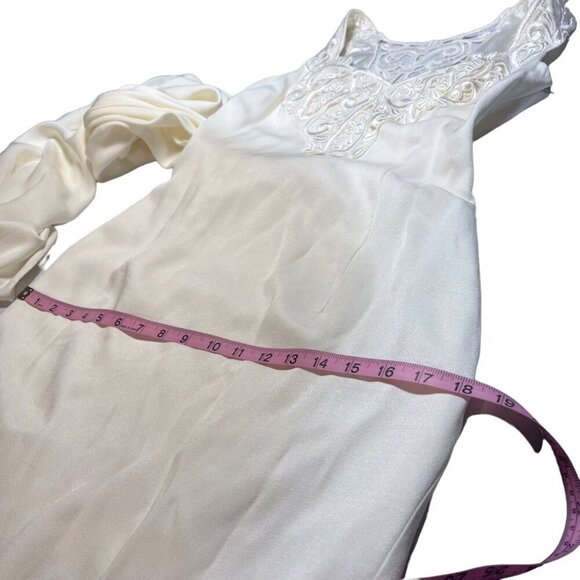 Jessica McClintock Bridal Maxi Wedding Dress with Train Vintage Ladies Size SM - Picture 13 of 15